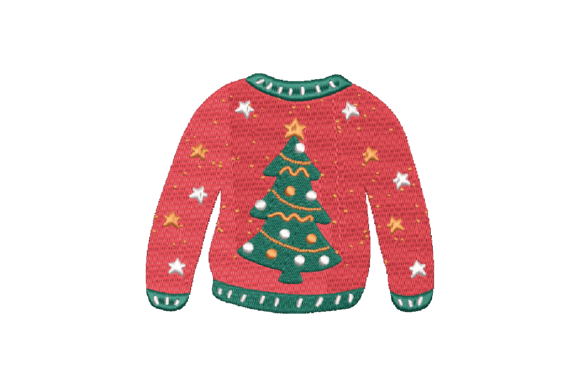 Christmas Tree Sweater Embroidery Design