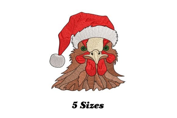 Rooster Christmas: A Charming Embroidery Design for Personalized Gifts